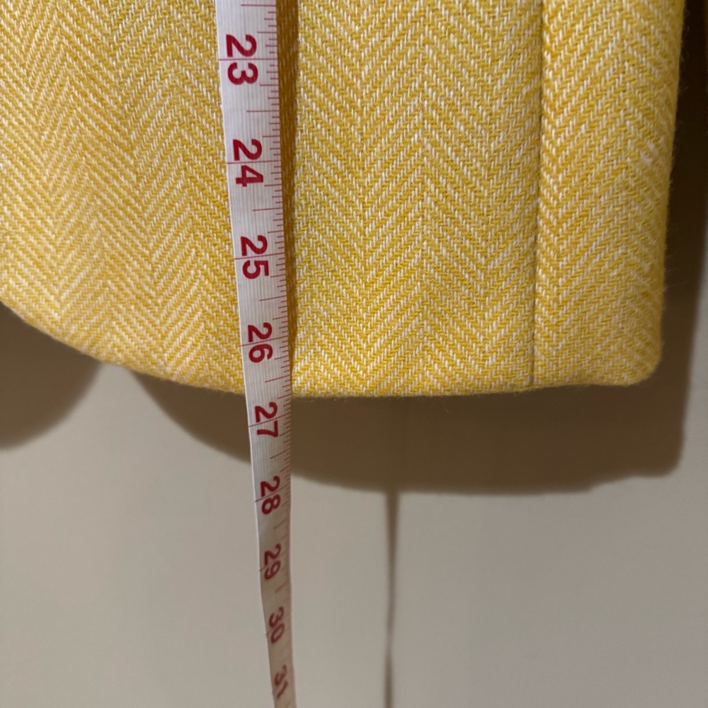 Boden Yellow Herringbone Women's Blazer Jacket - Picture 10 of 11